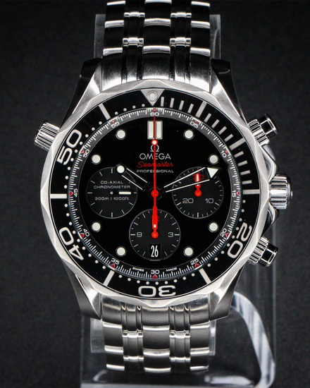 No Reserve - 2020 Omega Seamaster Diver 300M Chronograph 44MM Black Dial Steel Bracelet (212.30.44.50.01.001)