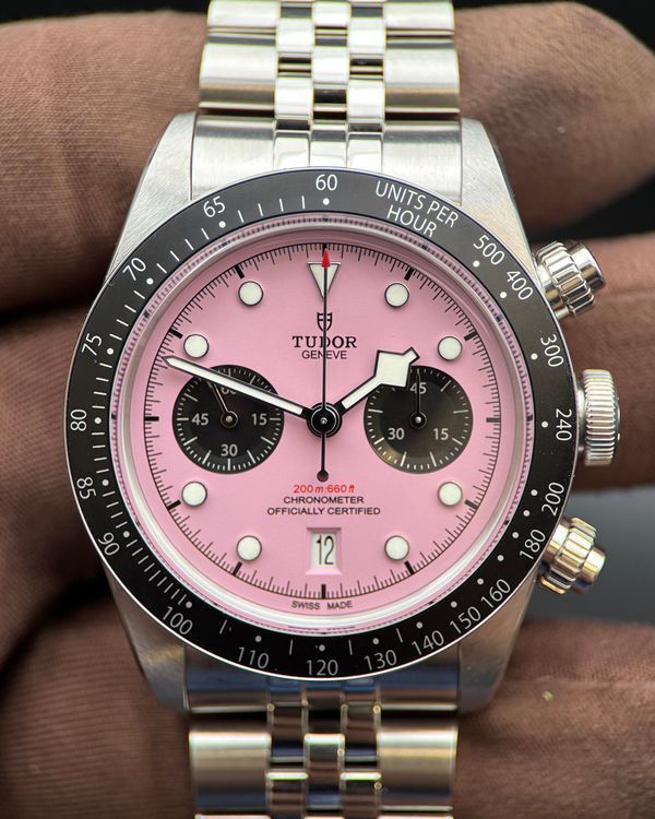 2024 Tudor Black Bay Chrono "Flamingo" 41MM Pink Dial Steel Bracelet (79360N)