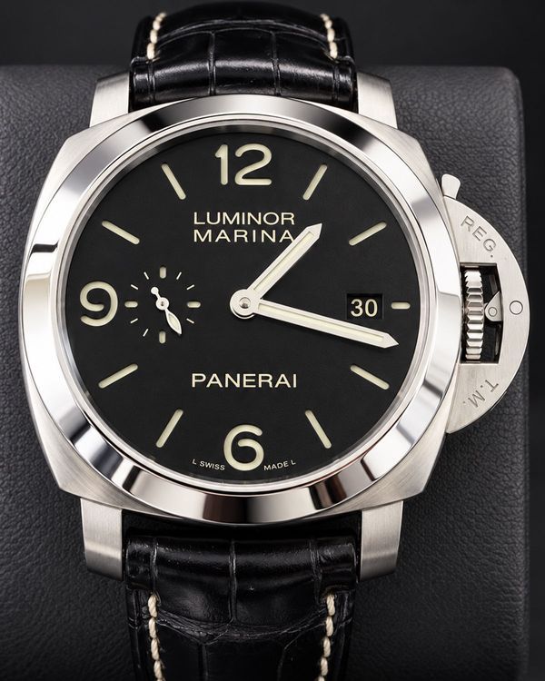 2009 Panerai Luminor 1950 3 Days 44MM Black Dial Leather Strap (PAM000312)