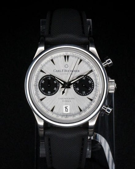 2026 Carl F. Bucherer Manero Flyback Chronograph 40MM Silver Dial Textile Strap (00.10927.08.13.25)