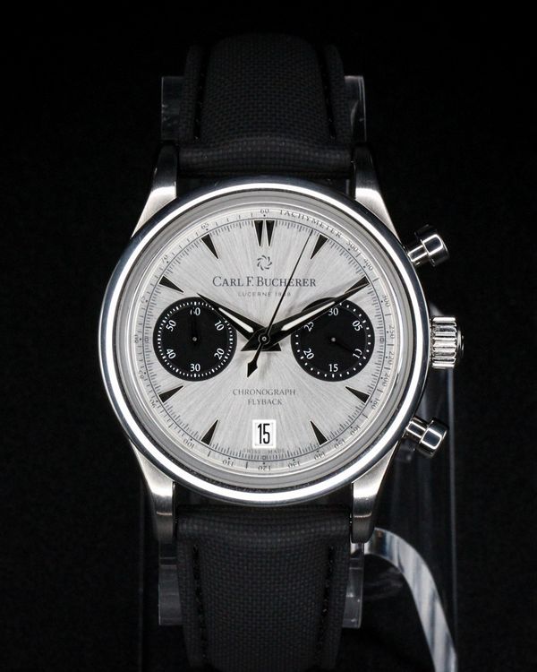 2026 Carl F. Bucherer Manero Flyback Chronograph 40MM Silver Dial Steel Bracelet (00.10927.08.13.25)