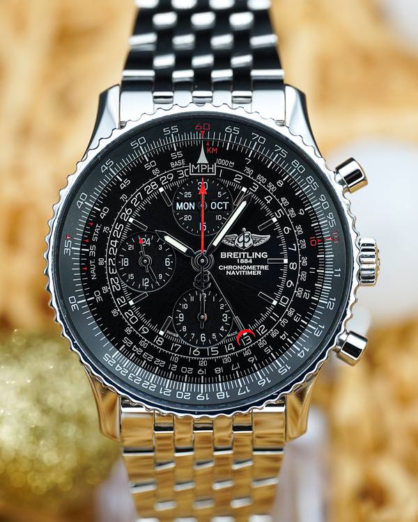 No Reserve - 2017 Breitling Navitimer 1884 46MM Black Dial Steel Bracelet (A2135024/BE62)