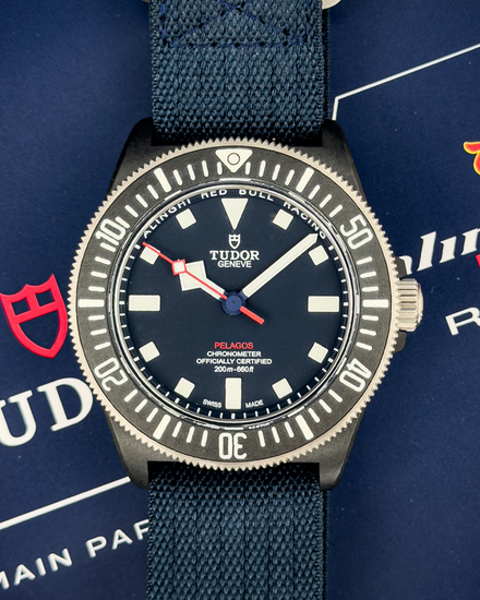 2024 Tudor Pelagos FXD "Alinghi Red Bull Racing Edition" 42MM Blue Dial Textile Strap (25707KN)