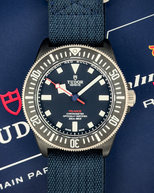 2024 Tudor Pelagos FXD "Alinghi Red Bull Racing Edition" 42MM Blue Dial Textile Strap (25707KN)