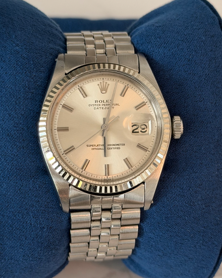 1969 Rolex Datejust 36MM Silver "Pie Pan" Dial Jubilee Bracelet (1601)