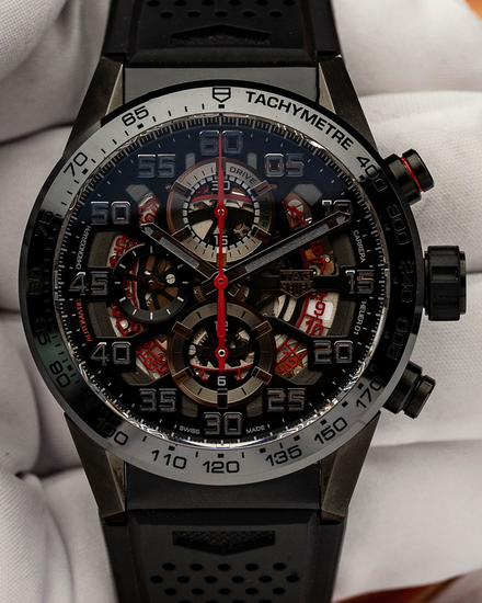 2019 Tag Heuer Carrera Calibre 43MM Sekelon Dial Rubber Strap (CAR201E.FT6087)