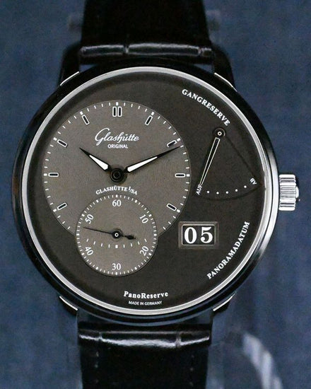 2024 Glashütte Original PanoReserve 40MM Grey Dial Leather Strap (1-65-01-23-12-04)