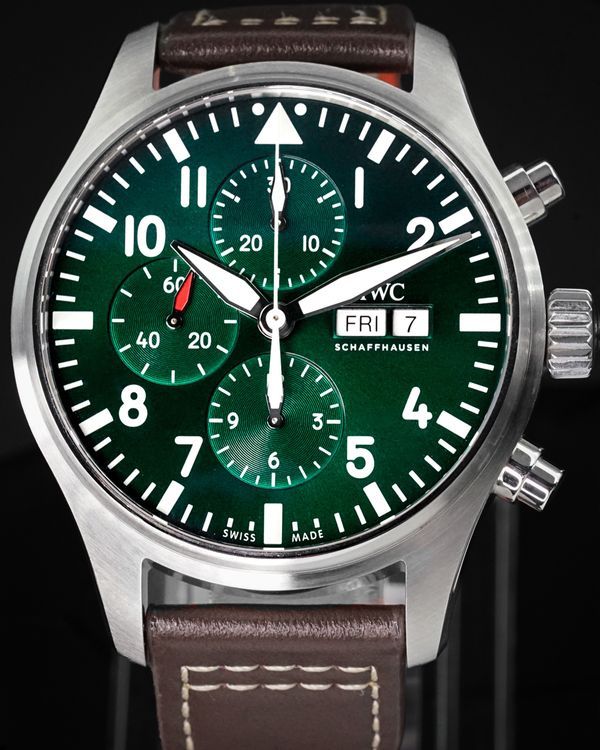 2019 IWC Schaffhausen Pilot 41MM Green Dial Leather Strap (IW377726)