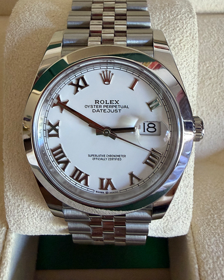2024 Rolex Datejust 41MM White Dial Jubilee Bracelet (126300)