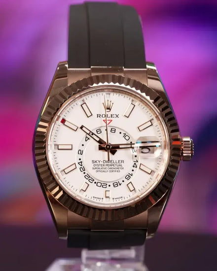 2025 Rolex Sky-Dweller 42MM White Dial Oysterflex Strap (336235)
