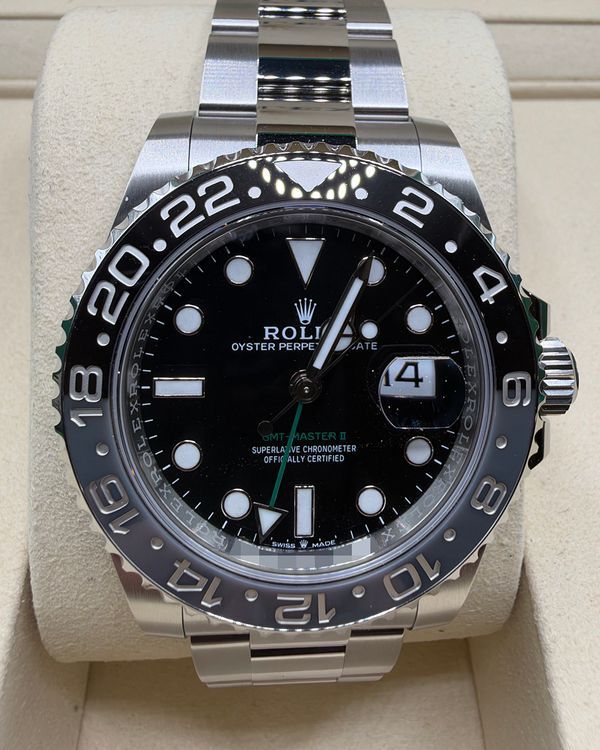 2026 Rolex GMT-Master II "Bruce Wayne" 40MM Black Dial Oyster Bracelet (126710GRNR)