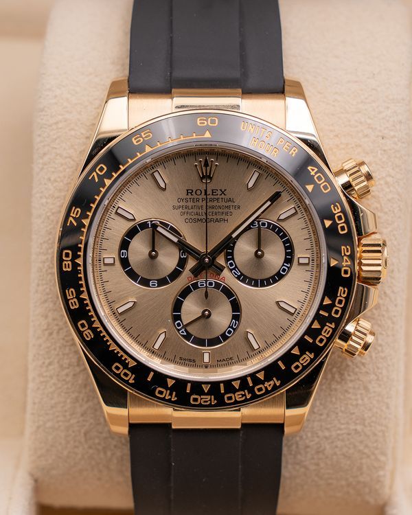 2024 Rolex Cosmograph Daytona 40MM Champagne Dial Oysterflex Strap (126518LN)