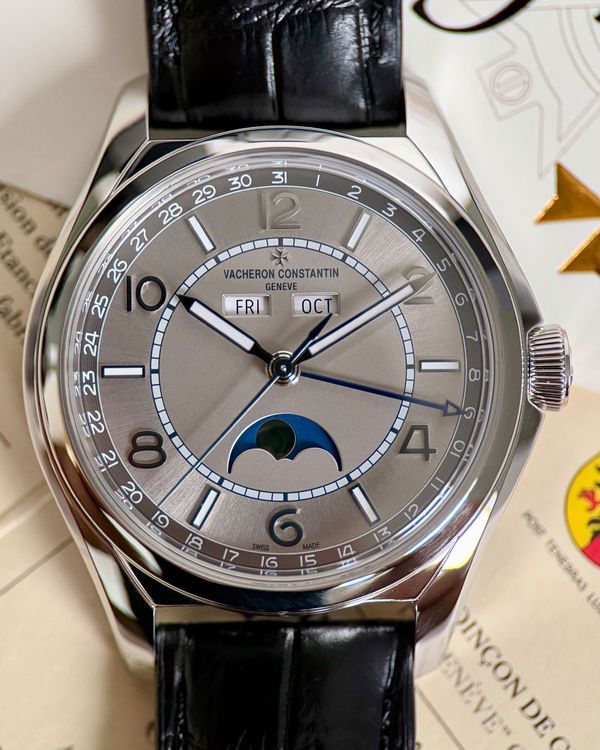 2019 Vacheron Constantin FiftySix Complete Calendar 40MM Silver Dial Leather Strap (4000E/000A-B439)