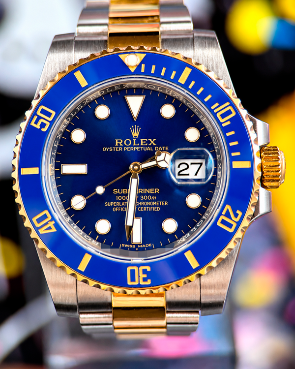 No Reserve - 2020 Rolex Submariner Date "Bluesy" 40MM Blue Dial Two-Tone Oyster Bracelet (116613LB)