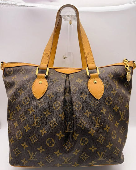 Louis Vuitton Bag Palermo PM Monogram 11.5 × 10 × 6IN Coated Canvas Gold-Tone Hardware Leather Strap (M40145)