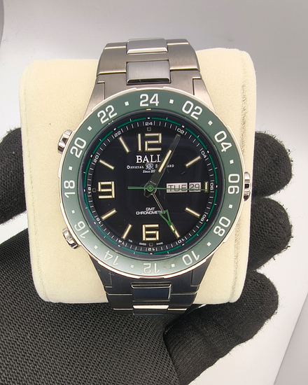 2026 Ball Roadmaster Marine GMT L.E. 40MM Black Dial Titanium Bracelet (DG3000A-S5CJ-BK)