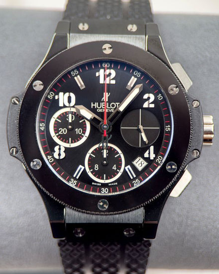 No Reserve - Hublot Big Bang "Black Magic" 41MM Black Dial Rubber Strap (342.CX.130.RX)