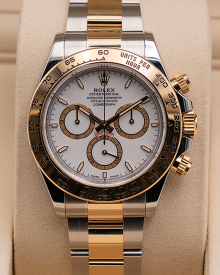 2024 Rolex Cosmograph Daytona 40MM White Dial Two-Tone Oyster Bracelet (126503)