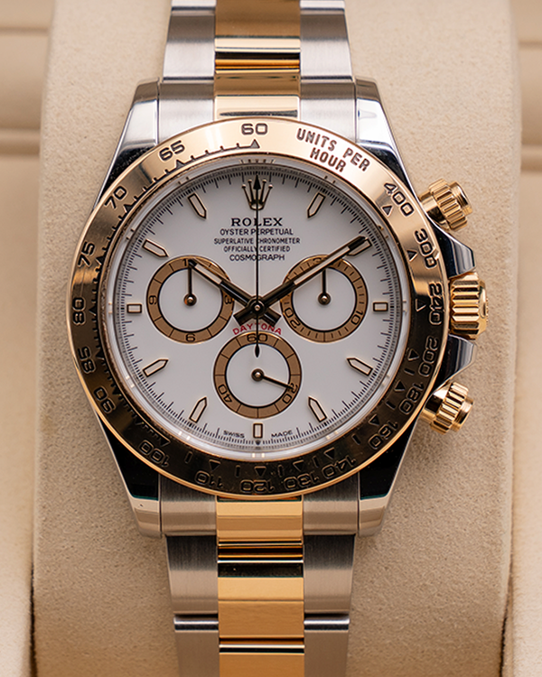 2024 Rolex Cosmograph Daytona 40MM White Dial Two-Tone Oyster Bracelet (126503)