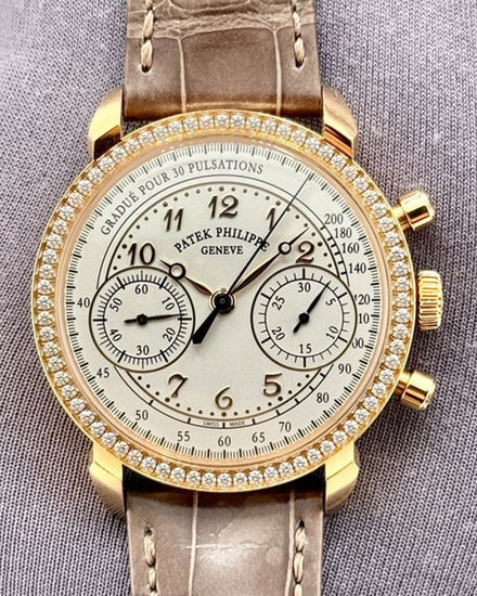 Patek Philippe Complications Chronograph 38MM Silver Dial Leather Strap (7150/250R-001)