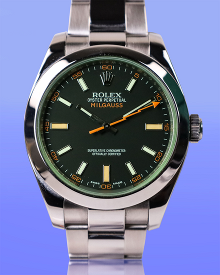 No Reserve - 2020 Rolex Milgauss 40MM Black Dial Oyster Bracelet (116400GV)