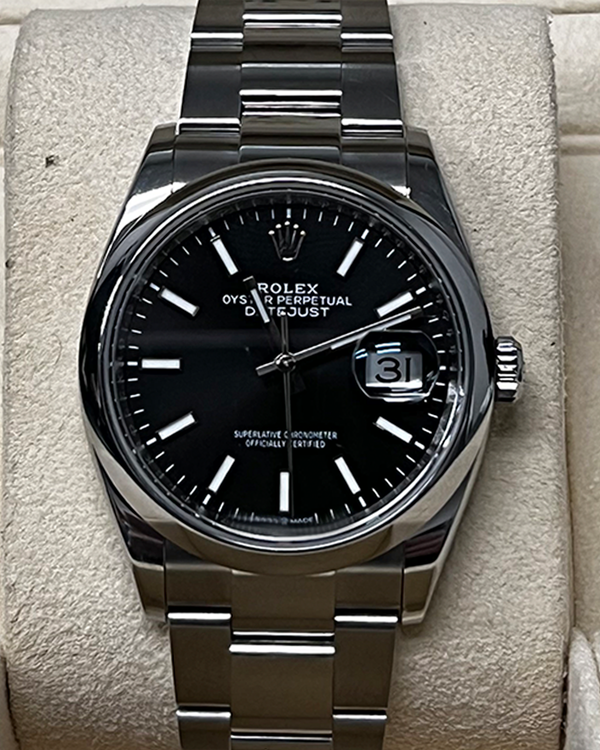 2022 Rolex Datejust 36MM Black Dial Oyster Bracelet (126200)