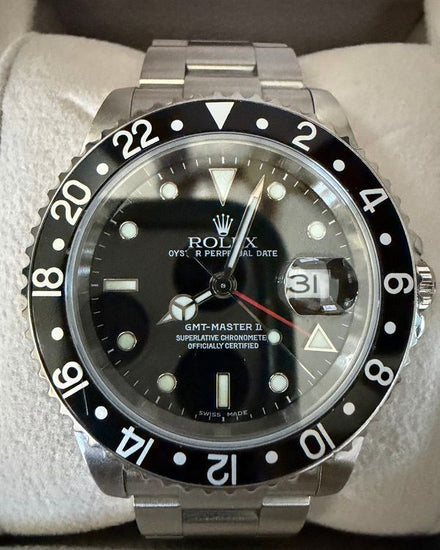 2001 Rolex GMT-Master II 40MM Black Dial Oyster Bracelet (16710)