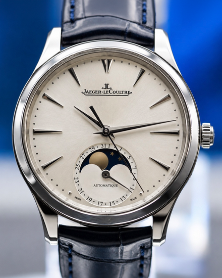 2018 Jaeger-LeCoultre Master Ultra Thin Moon 34MM Silver Dial Leather Strap (Q1258420)