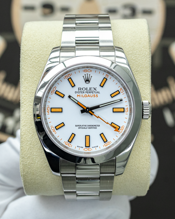 2019 Rolex Milgauss 40MM White Dial Oyster Bracelet (116400)