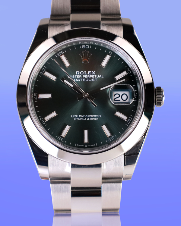 2026 Rolex Datejust 41MM Green Dial Oyster Bracelet (126300)