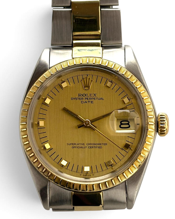 Rolex Oyster Perpetual Date 34MM Champagne Dial Two-Tone Oyster Bracelet (1505)