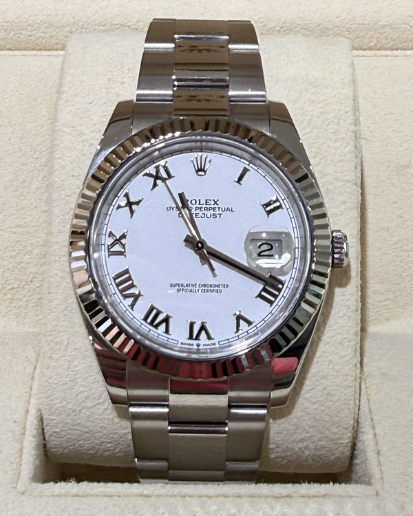 2023 Rolex Datejust 41MM White Dial Oyster Bracelet (126334)