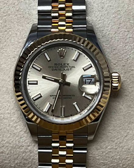2021 Rolex Lady-Datejust 28MM Silver Dial Two-Tone Super Jubilee Bracelet (279173)