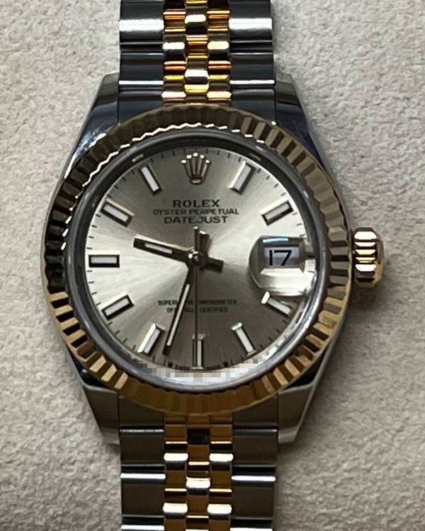 2021 Rolex Lady-Datejust 28MM Champagne Dial Two-Tone Super Jubilee Bracelet (279173)
