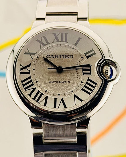 No Reserve - 2013 Cartier Ballon Bleu 36MM Silver Dial Steel Bracelet (W6920046)