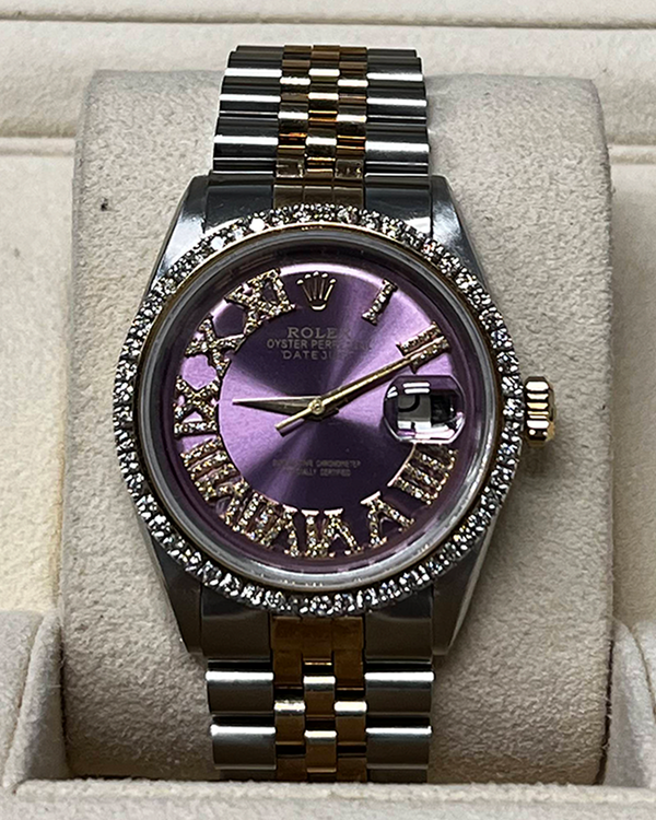 Rolex Datejust 36MM Aftermarket Purple Dial Two-Tone Jubilee Bracelet (1601)