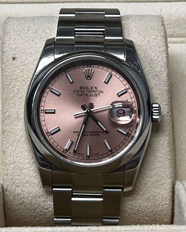 Rolex Datejust 36MM Salmon Dial Oyster Bracelet (116200)
