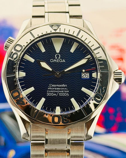 No Reserve - Omega Seamaster Diver 300M "Electric Blue" 41MM Blue Dial Steel Bracelet (2255.80.00)