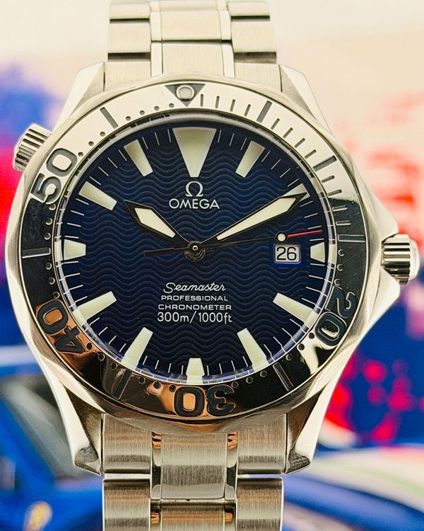No Reserve - Omega Seamaster Diver 300M "Electric Blue" 41MM Blue Dial Steel Bracelet (2255.80.00)