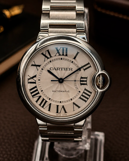 No Reserve - 2019 Cartier Ballon Bleu 36MM Silver Dial Steel Bracelet (W6920046)
