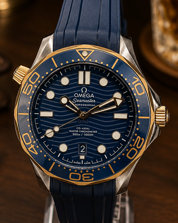 No Reserve - 2024 Omega Seamaster Diver 300M 42MM Blue Dial Rubber Strap (210.22.42.20.03.001)
