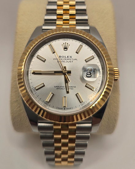 2022 Rolex Datejust 41MM Silver Dial Two-Tone Jubilee Bracelet (126333)
