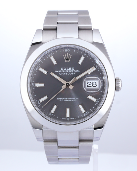 No Reserve - 2025 Rolex Datejust 41MM Slate Dial Oyster Bracelet (126300)