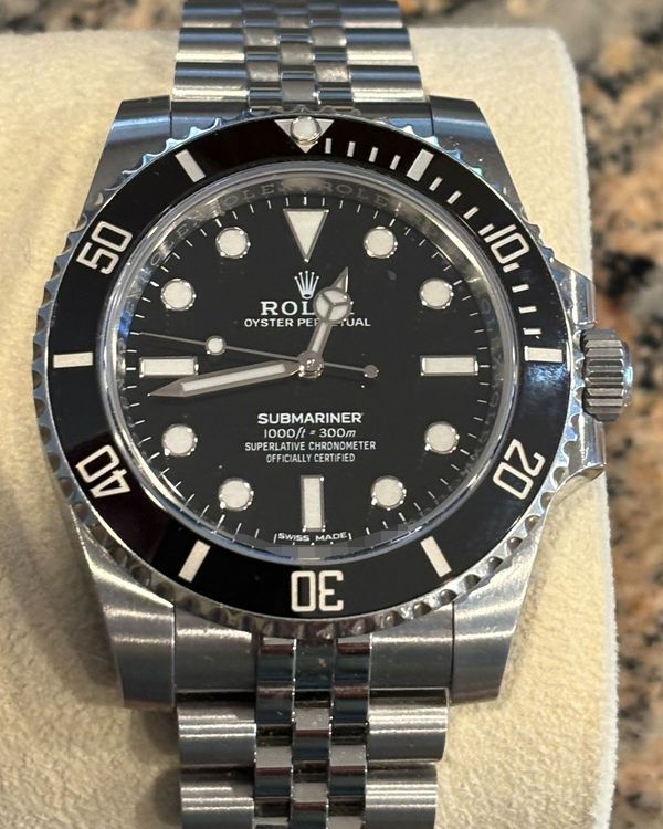No Reserve - 2018 Rolex Submariner No-Date 40MM Black Dial Oyster Bracelet (114060)