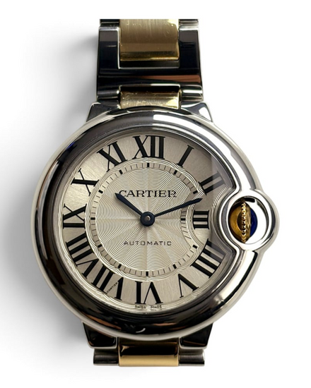 Cartier Ballon Bleu 33MM Silver Dial Two-Tone Bracelet (3489)