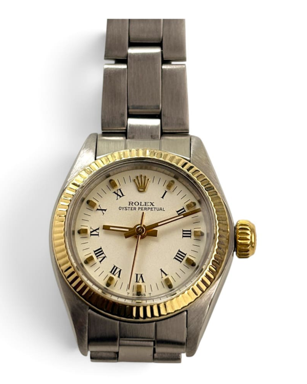 Rolex Oyster Perpetual 26MM White "Buckley" Dial Oyster Bracelet (6719)