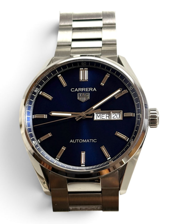 Tag Heuer Carrera Day-Date 41MM Blue Dial Steel Bracelet (WBN2012.BA0640)