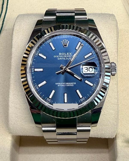 2026 Rolex Datejust 41MM Blue Dial Oyster Bracelet (126334)