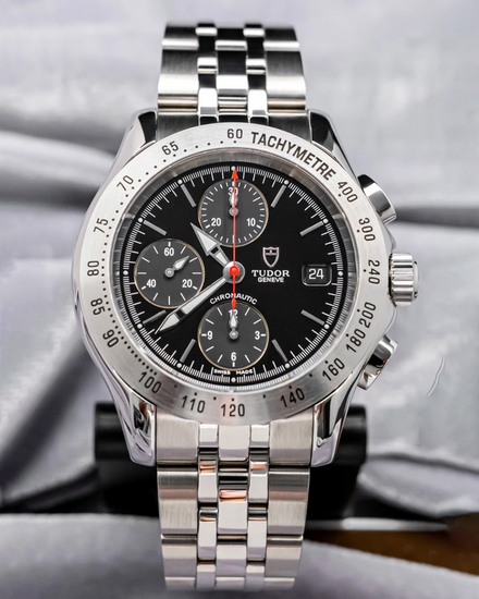 Tudor Chronautic Chronograph 41MM Black Dial Steel Bracelet (79390P)