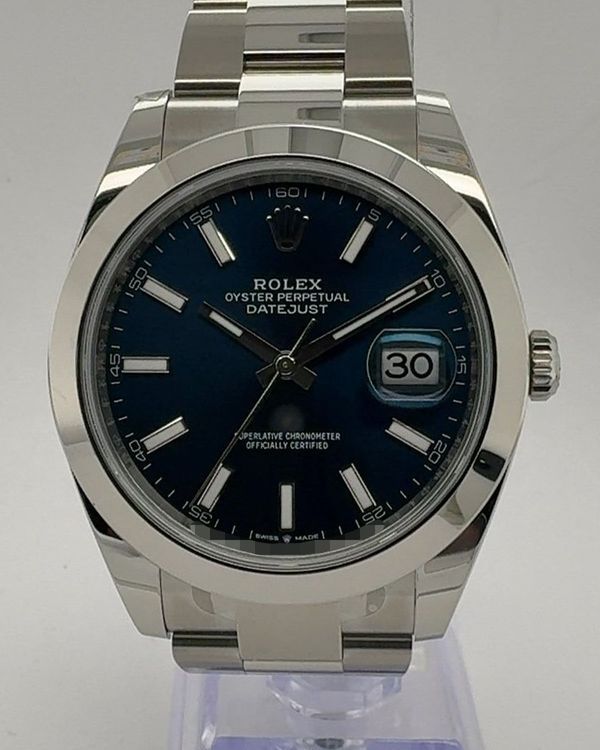 2026 Rolex Datejust 41MM Blue Dial Oyster Bracelet (126300)